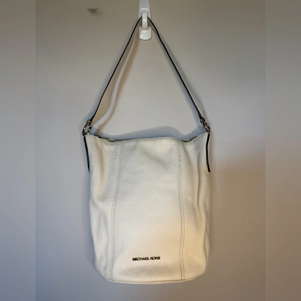 Michael Kors Cream Leather Hobo Bag